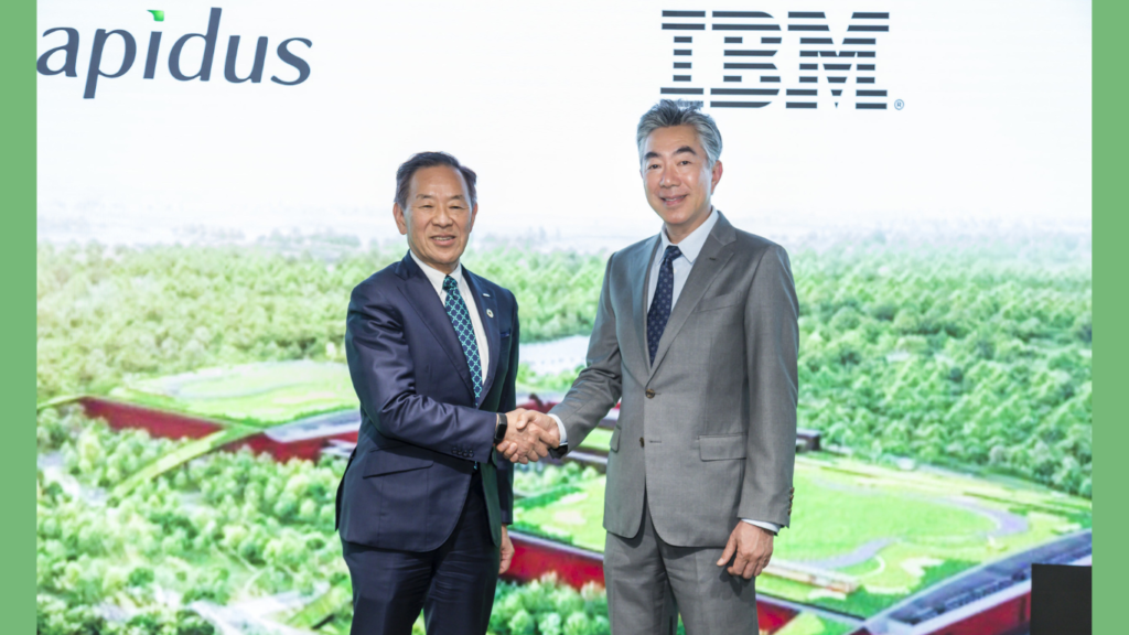 From left to right: Atsuyoshi Koike, President and CEO, Rapidus, and Norishige Morimoto, Vice President of IBM Japan, Chief Technology Officer, IBM Research & Development