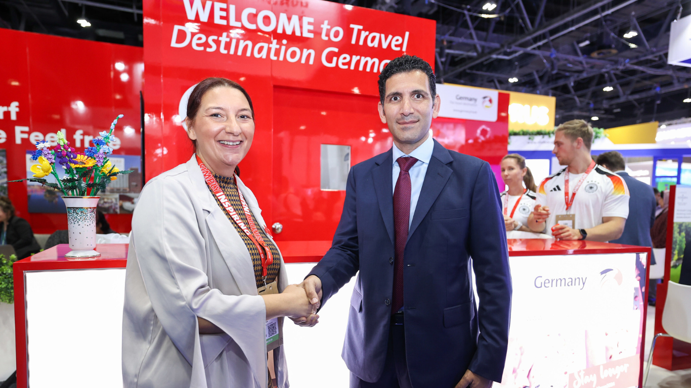 (From left to right) Yamina Sofo, Director of the Marketing & Sales Office – German National Tourist Office (GNTO) GCC, and Mamoun Hmedan, Chief Business Officer, Wego