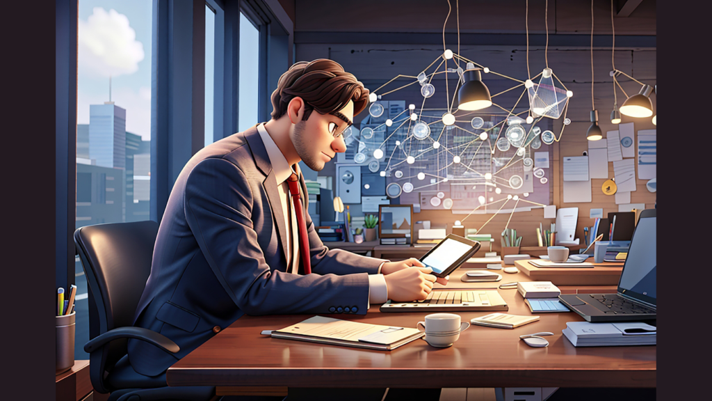 Representative image of a Working-professional-at-his-desk-working-with-multiple-devices-and-multitasking-Image-credit-samaungraphics-on-Freepik