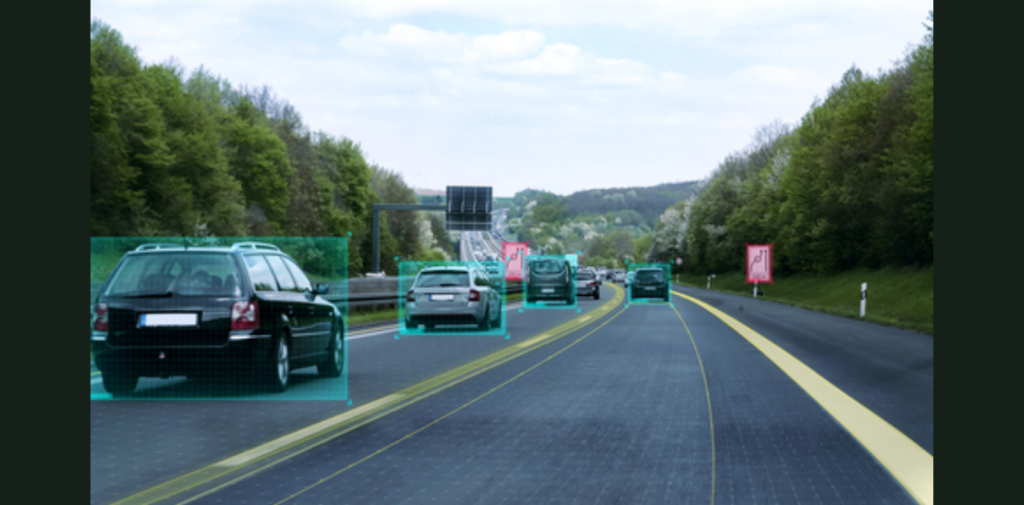Mobileye-computer-vision-detects-and-classifies-objects-around-a-vehicle-on-a-European-highway-for-ADAS-applications.-Photo-Mobileye
