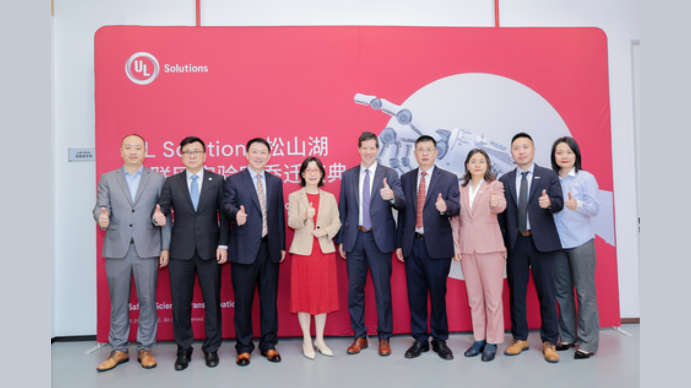 Members of UL Solutions leadership team were among the participants to celebrate the March 27 grand opening of the company’s Songshan Lake IoT Laboratory in Dongguan, China. They included (pictured above, left to right): Edward Han, regional marketing director, Asia; Steven Shi, senior director and general manager, UL-CCIC; David Wu, vice president and general manager, Mainland China and Hong Kong regions; Sherry He, vice president and general manager, Consumer, Medical and Information Technologies; Todd Denison, senior vice president, Global Regions; Barry Yu, vice president and regional general manager, Asia, Consumer, Medical and Information Technologies; Cindy Liu, director and general manager, China and Hong Kong, Consumer, Medical and Information Technologies; Sam Wei, regional director, Global and Strategic Accounts and Vanessa Zeng, director, Field Operations, APAC, Field Engineering (Photo: Business Wire)