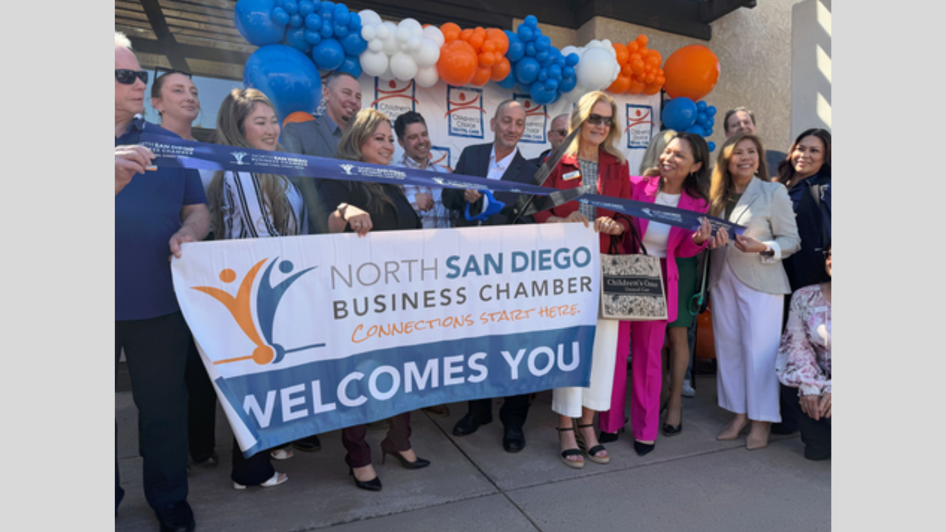 Assemblywoman Laurie Davies, Oceanside, Mayor Esther Sanchez Dr. Jeff Jacobson, Chief Clinical Officer, Marnie Maton, Chief Marketing Officer, Northern San Diego Chamber of Commerce, Oceanside Chamber of Commerce (Photo Credit: Business Wire)