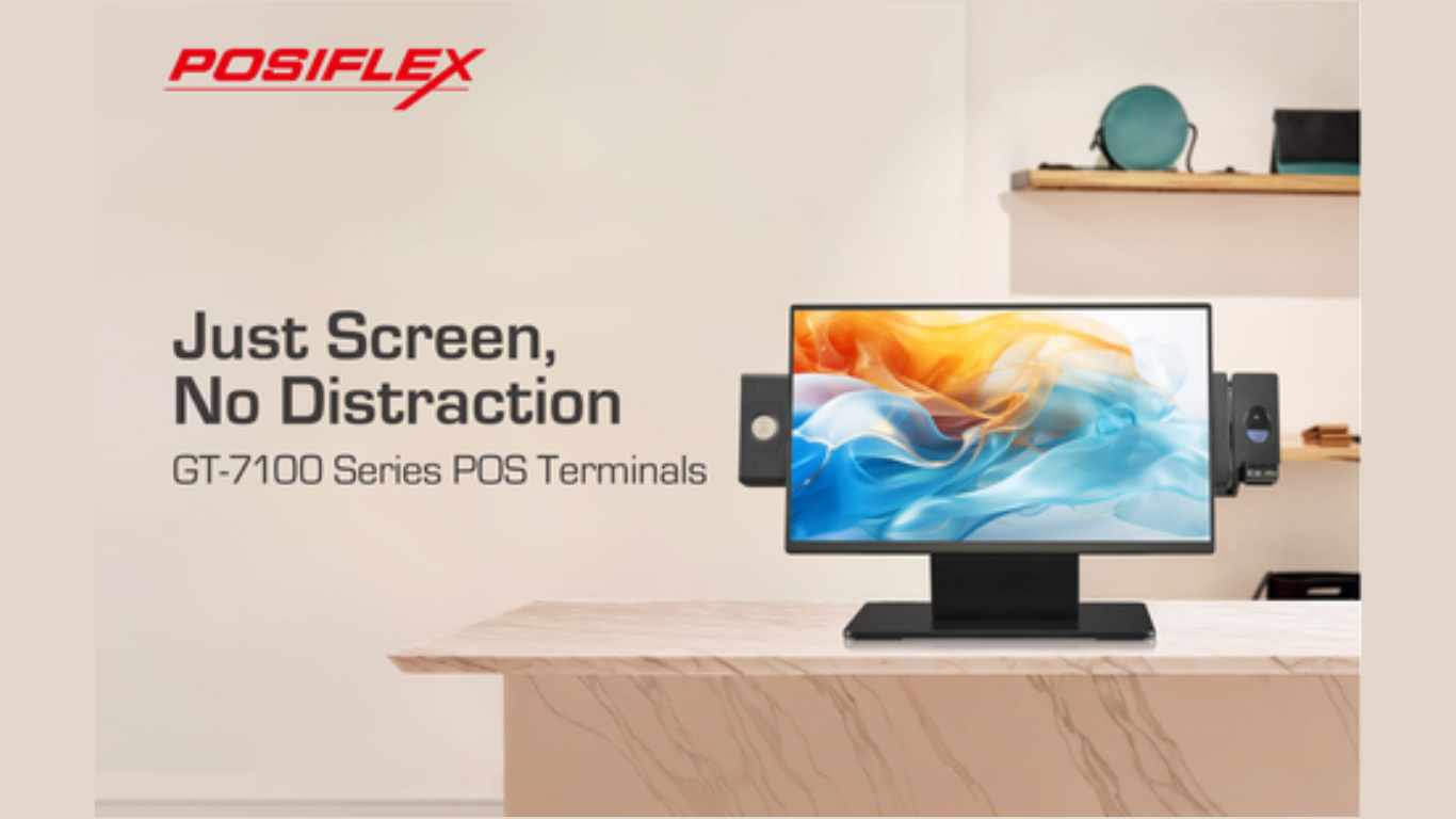 The GT-7100 Series POS terminal combines a sleek design with powerful performance. Its ultra-slim, fan-free design features a vibrant multi-touch display with a 4mm ultra-narrow bezel, maximizing screen space in a compact frame (Photo courtesy: Business Wire)