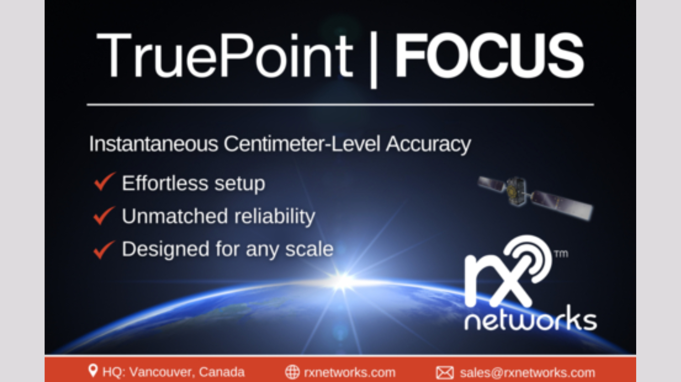 Rx Networks launches TruePoint | FOCUS Instantaneous Centimeter-Level Accuracy, Effortless setup, Unmatched reliability, Designed for any scale (Photo courtesy: Business Wire)
