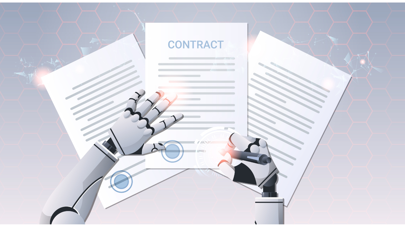 Representative Image (Image Credit: prostockstudio on Freepik) (https://www.freepik.com/premium-vector/robot-hands-signing-documents_8557698.htm#fromView=search&page=1&position=6&uuid=26f5ad2a-e025-495a-860b-005a5740caf6&query=AI+contract+review+tool)