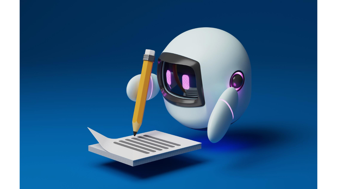 Representative Image (Image Credit: stockmaker on Freepik) (https://www.freepik.com/premium-photo/cute-robot-holding-pencil-write-message-paper-with-blue-background_323921311.htm#fromView=search&page=1&position=45&uuid=e77c724b-f76b-43f2-ab3e-61ae643c6894&query=AI+writing+tools)