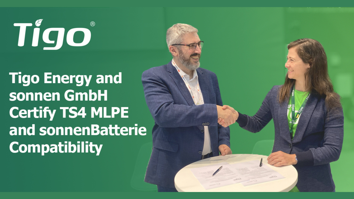 Tigo Energy and sonnen GmbH Certify TS4 MLPE and sonnenBatterie Integration