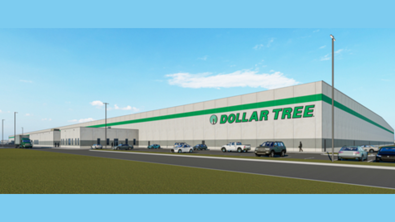 Rendering of Dollar Tree's future Distribution Center in Marietta, Oklahoma. A groundbreaking ceremony was held Sept. 24, and the facility is expected to open in 2027 (Image Courtesy: Business Wire)