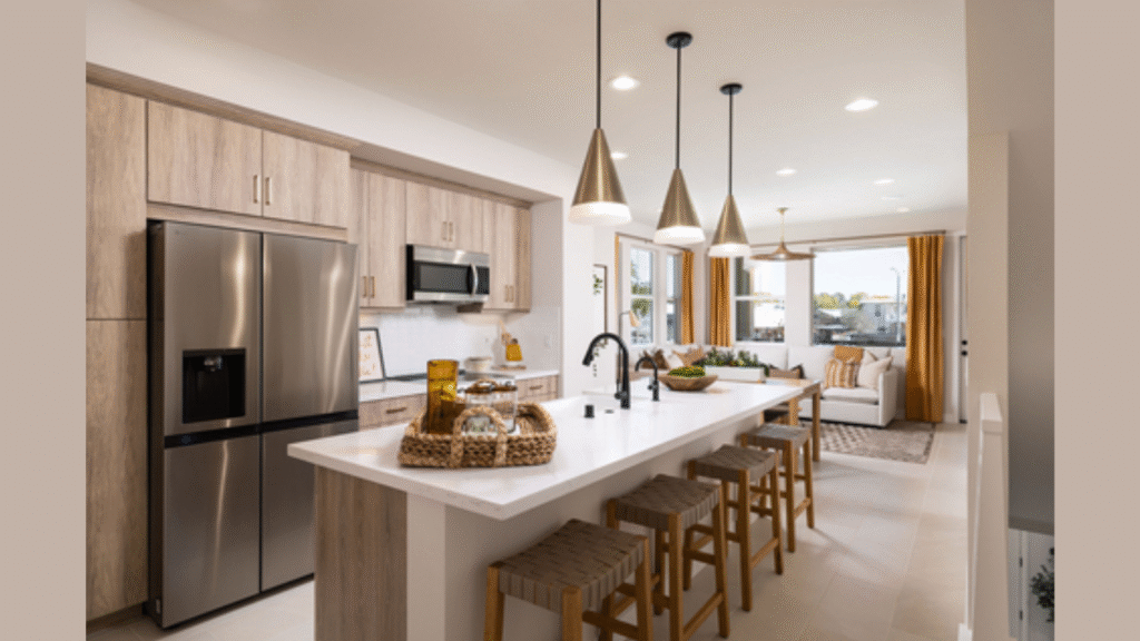 Towns on First’s brand-new, three-story townhomes feature three bedrooms and up to three baths, ranging from approximately 1,367 to 1,564 square feet. No matter the plan, City Ventures’ long list of signature smart technologies—designed to help reduce energy, lower costs, promote health, and enhance comfort—are built included in every home (Image Courtesy: Business Wire)