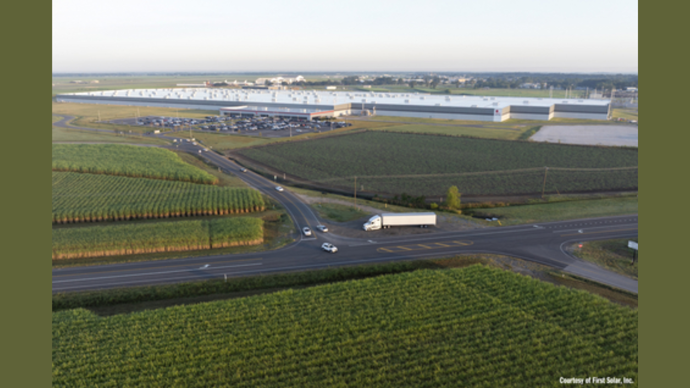 First Solar today inaugurated its new fully vertically integrated manufacturing facility in Iberia Parish, Louisiana. The $1.1 billion facility spans approximately 2.4 million square feet and is about 11 times the size of the New Orleans Superdome (Image Courtesy: Business Wire)