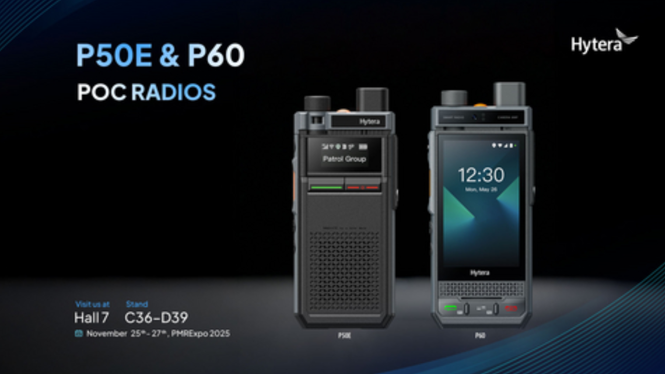 Hytera unveiled new PoC radios P50E & P60 at PMRExpo 2025 (Image Courtesy: Business Wire)