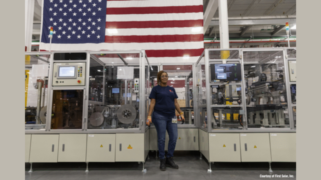 The facility currently employs over 700 people and is expected to have 826 employees by the end of the year. Once fully ramped, the Iberia Parish facility is expected to add 3.5 gigawatts (GW) of annual nameplate capacity, taking First Solar’s American manufacturing footprint to 14 GW in 2026, and 17.7 GW in 2027, when a recently announced production facility in South Carolina is expected to be fully ramped (Image Courtesy: Business Wire)