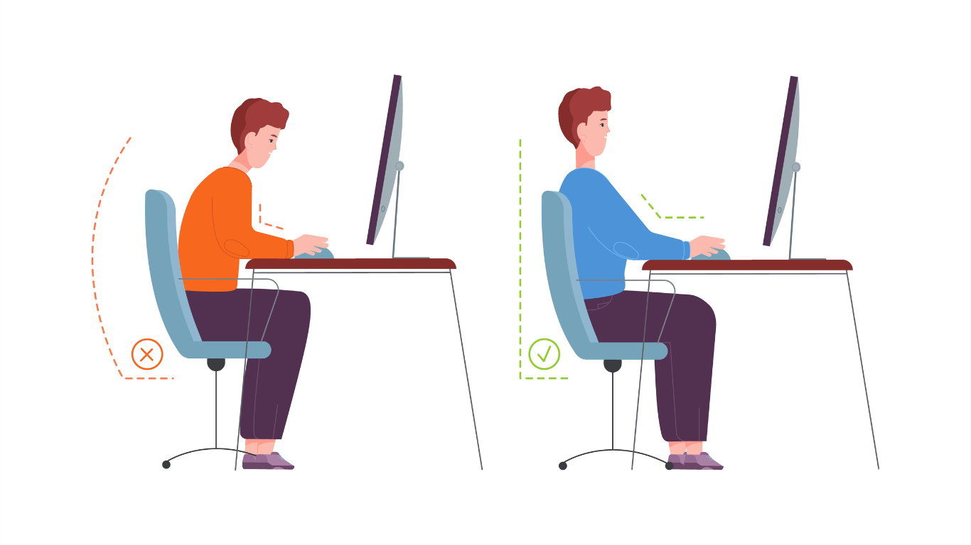 Why Does Neck And Back Posture Matter When Viewing A Monitor For Eye Comfort?