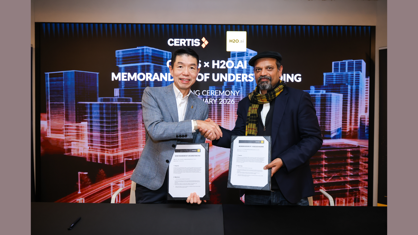 From Left to Right: Certis President & Group CEO, Ng Tian Beng, H2O.ai Founder & CEO Sri Ambati (Image Courtesy: Business Wire)