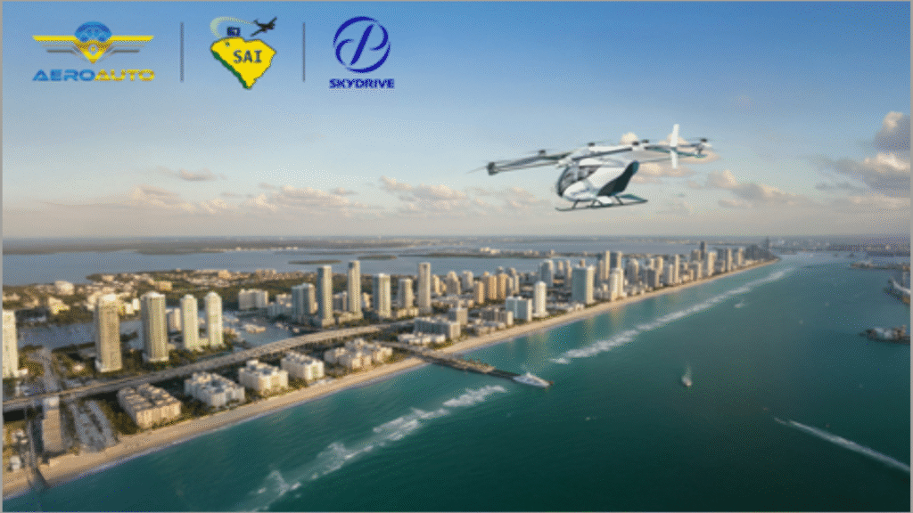 Image of SKYDRIVE flying over Miami Beach, Florida (Image Courtesy: Business Wire)