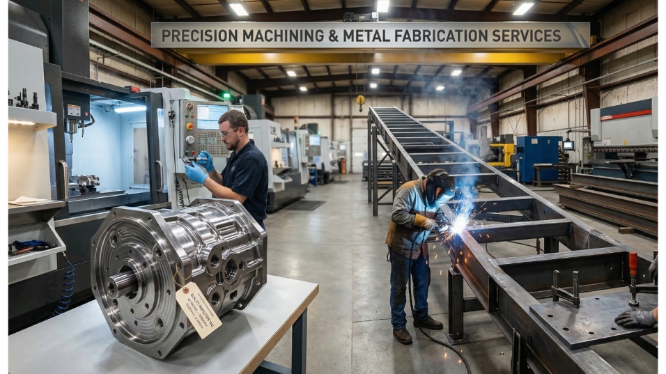 Understanding Precision Machining and Metal Fabrication Services (AI-Generated Image)
