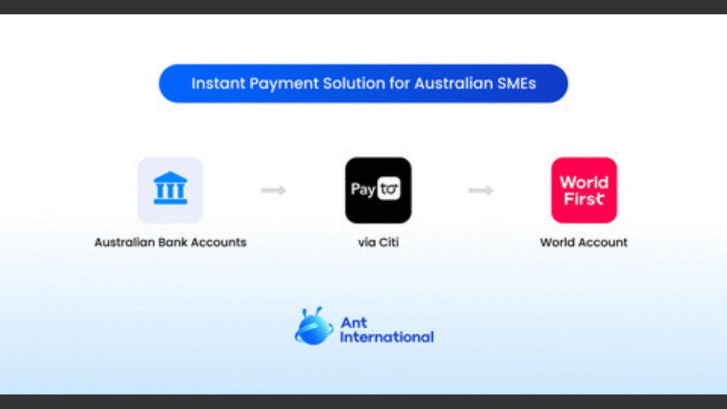 The new solution, Ant International's Global Account Service leverages blockchain and AI to help Australian SMEs enhance payment efficiency and global operations. (Image credit: Business Wire)
