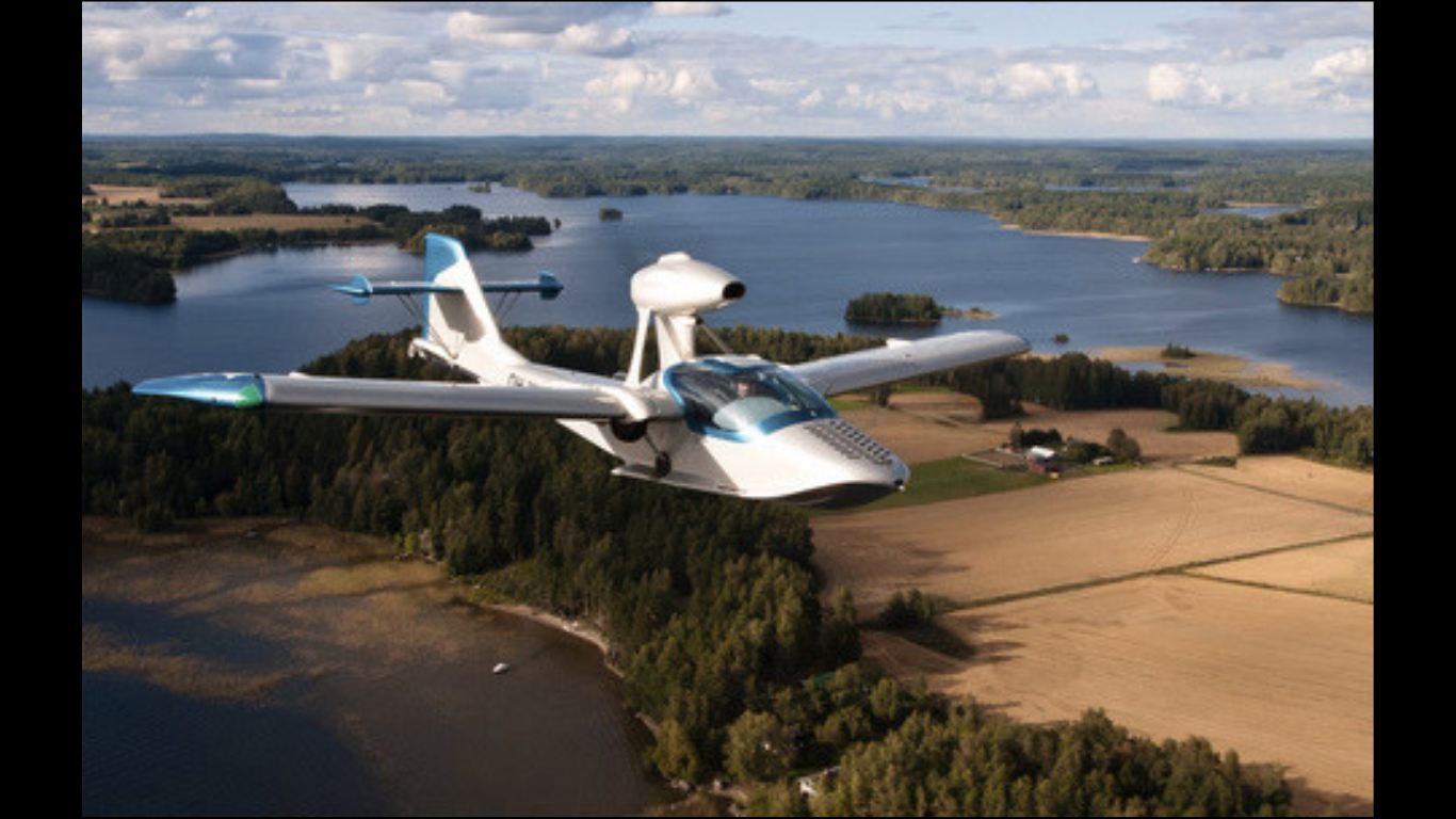 Atol Aurora, the Finnish-made amphibious aircraft, in the air. (Image credit: Business Wire)