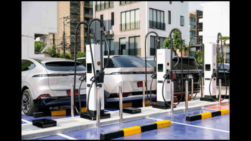 Autel MaxiCharger at Beans2Cup Ratchada in Thailand — up to 780A high-current charging. (Image credit: Business Wire)