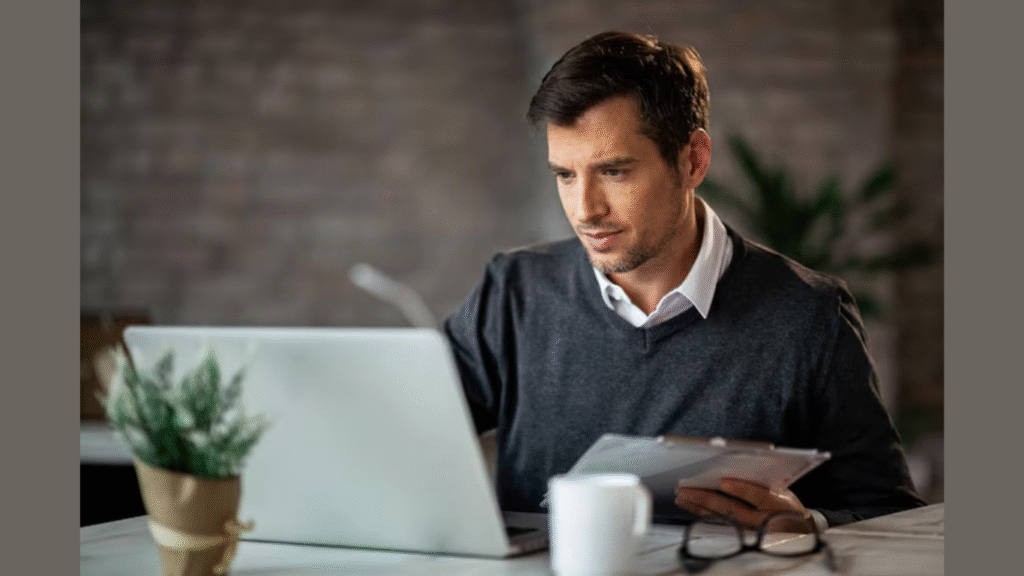 Innovative Expert Digital Wallet Development Services (Image credit from Freepik https://img.freepik.com/free-photo/mid-adult-businessman-entering-data-from-business-reports-computer-office_637285-758.jpg?semt=ais_incoming&w=740&q=80)