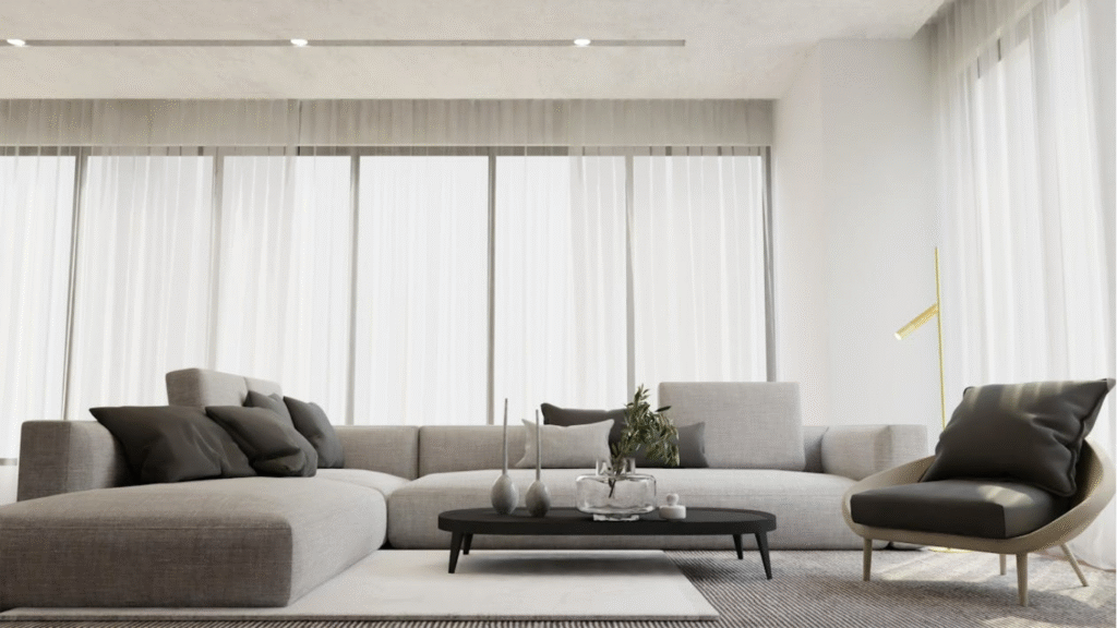 The Minimalist Home: How to Store What You Don't Display (IMAGE SOURCE: https://www.pexels.com/photo/view-of-a-living-room-12281850/)
