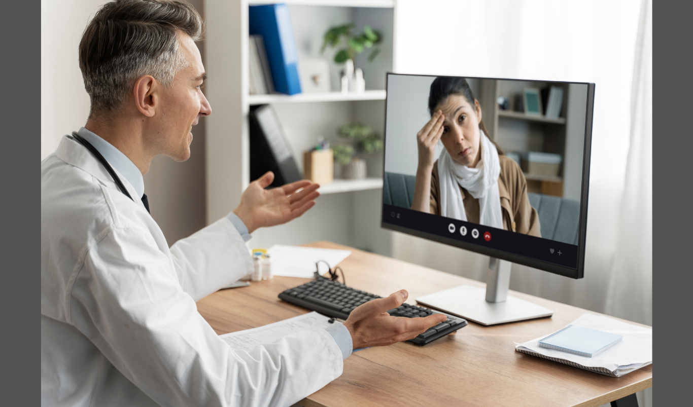 The Future of Online Clinics and Virtual Medical Support in the UK. (Image credit: Magnific)