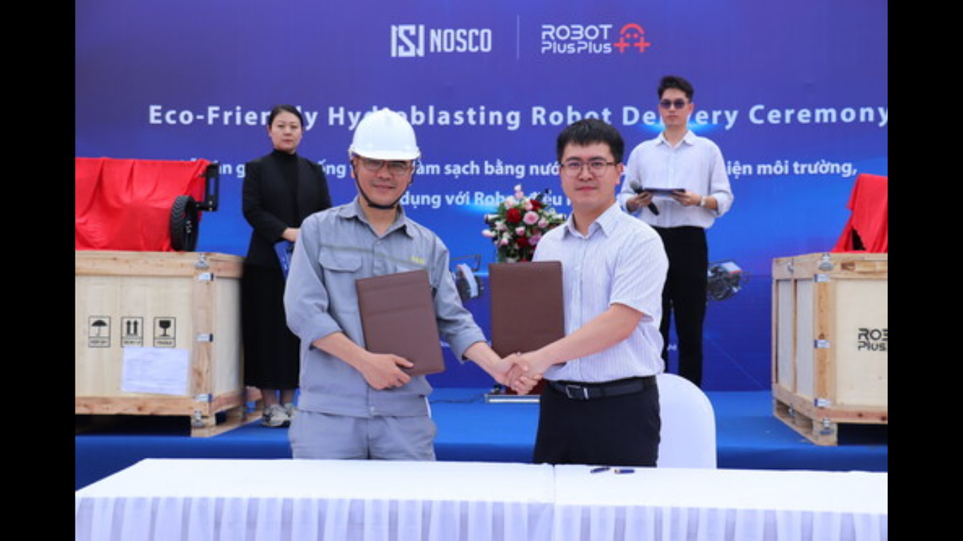 RobotPlusPlus Enhances NOSCO Shipyard Operations with Eco-Friendly Hydroblasting Robots in Vietnam (Image credit: PRNewswire)