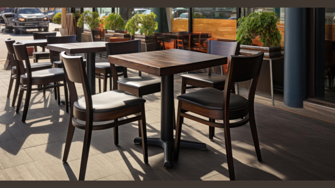 Table and chairs for a restaurant in a parking lot (Image Credit: artcookstudio on Magnific)