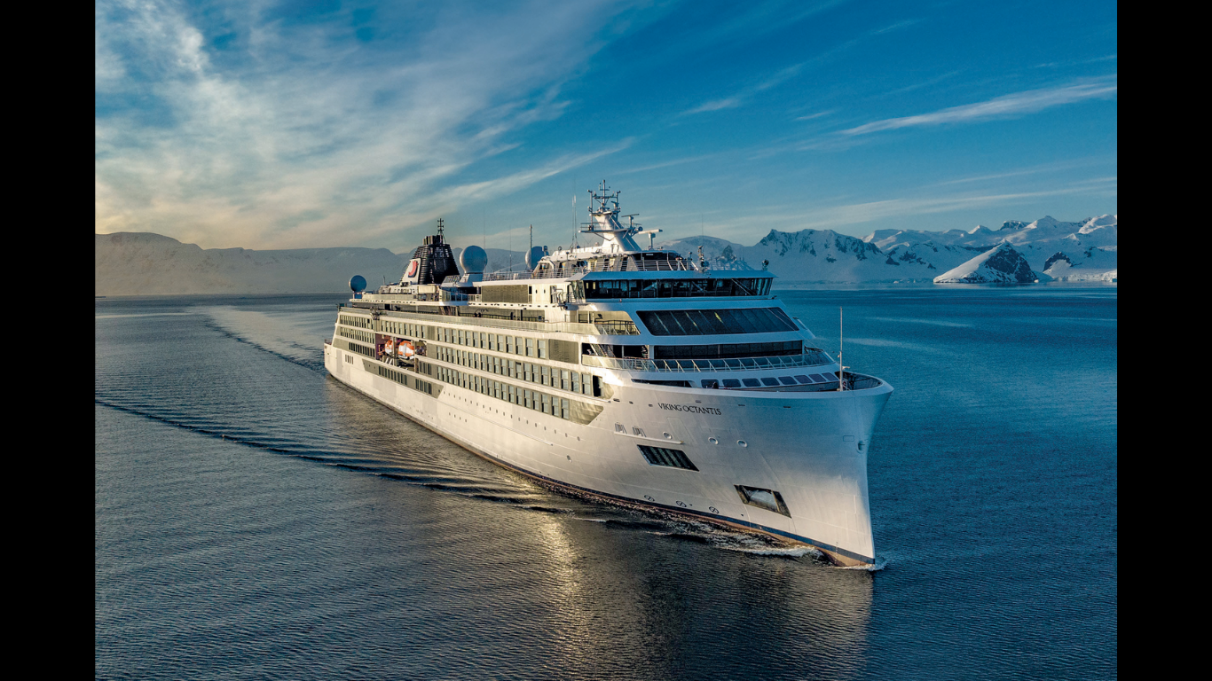 Viking recently announced that its 2028–2029 expedition voyages are now open for booking, featuring newly released departure dates across the company’s most popular itineraries in the Arctic, Antarctica and the Great Lakes. Pictured here, a Viking expedition ship sailing in Antarctica. (Image credit: Business Wire)