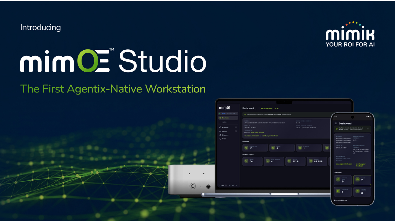 mimik Launches mimOE Studio Workstation to Accelerate Enterprise AI Agent Systems