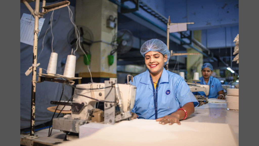 Why Employee Safety Protocols Prevent Costly Lawsuits. (IMAGE SOURCE: https://www.pexels.com/photo/smiling-female-factory-workers-operating-sewing-machines-31030910/)