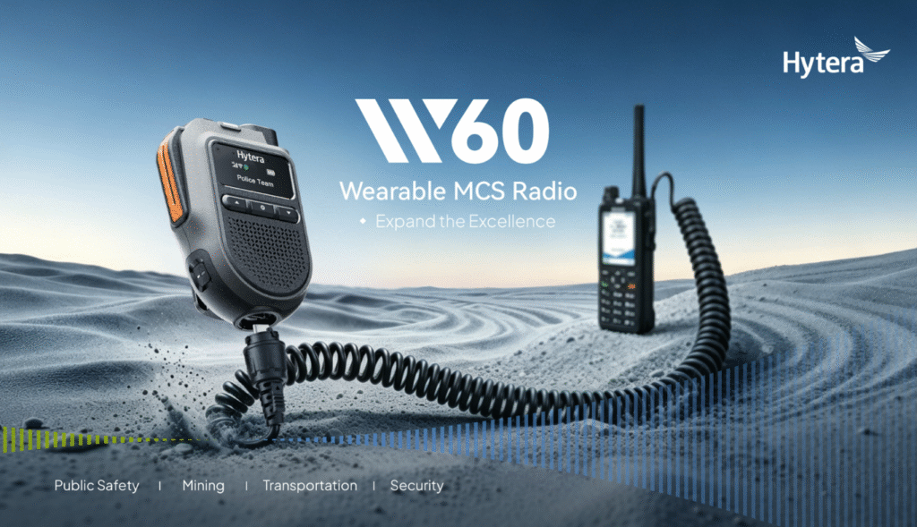 Hytera Introduces W60 Wearable MCS Radio Beyond PMR CoverageW60 Wearable MCS Radio for connected operations beyond PMR coverage