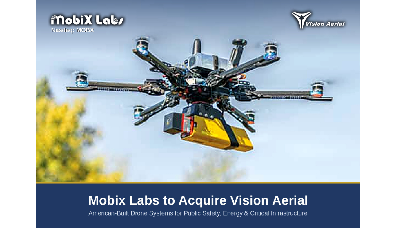 Mobix Labs to Acquire Vision Aerial, Enter into Aerial Intelligence and Global Drone Market