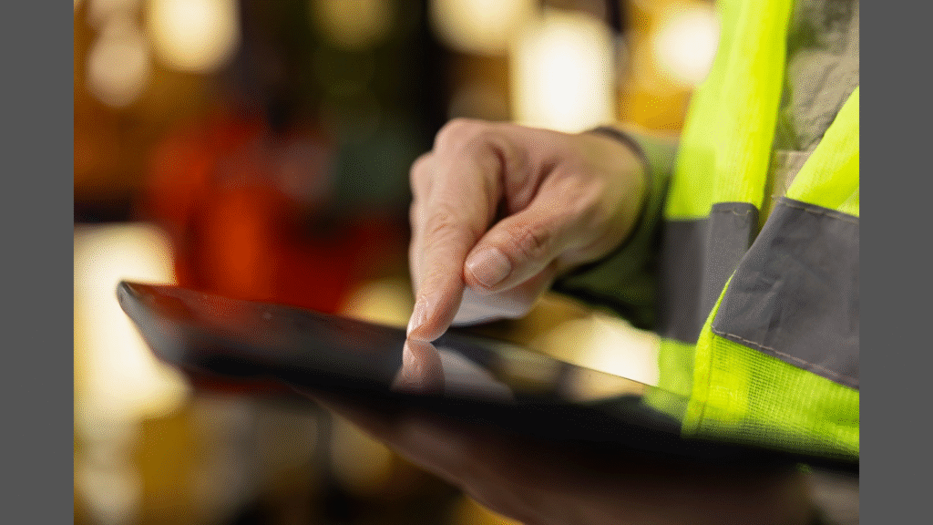 Field Service Management Software for HVAC Companies: What to Look for. (Image Credit: https://www.istockphoto.com/en/photo/close-up-of-personnel-managing-cardboard-boxes-logistics-on-tablet-gm2272933246-685321390?searchscope=image%2Cfilm)