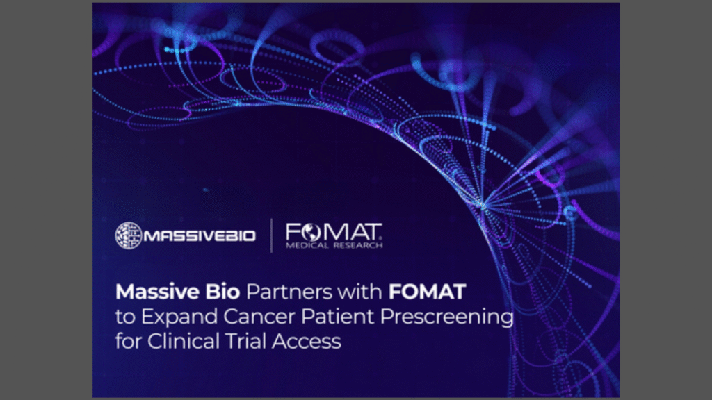 Massive Bio partners with FOMAT to expand AI-driven cancer patient prescreening, connecting more patients to clinical trial opportunities. (Image Credit: Business Wire)