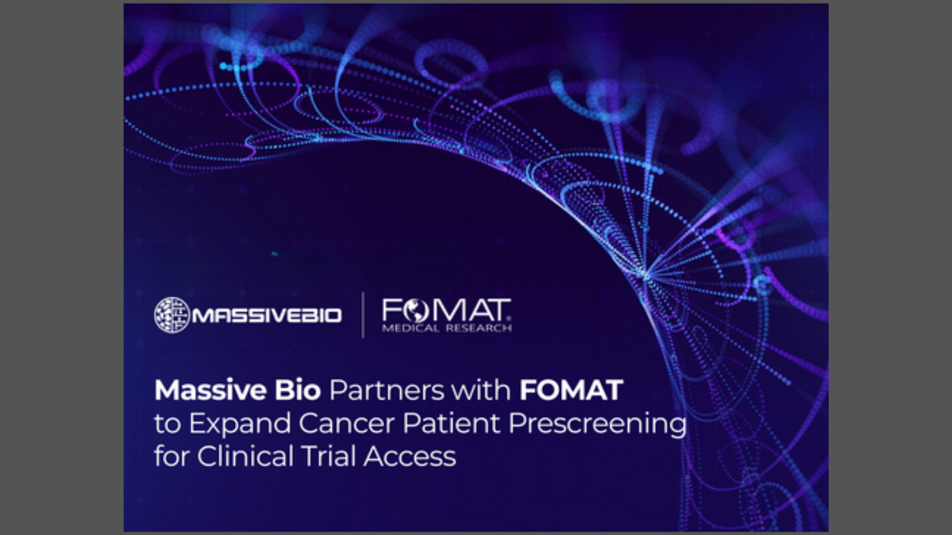 Massive Bio partners with FOMAT to expand AI-driven cancer patient prescreening, connecting more patients to clinical trial opportunities. (Image Credit: Business Wire)