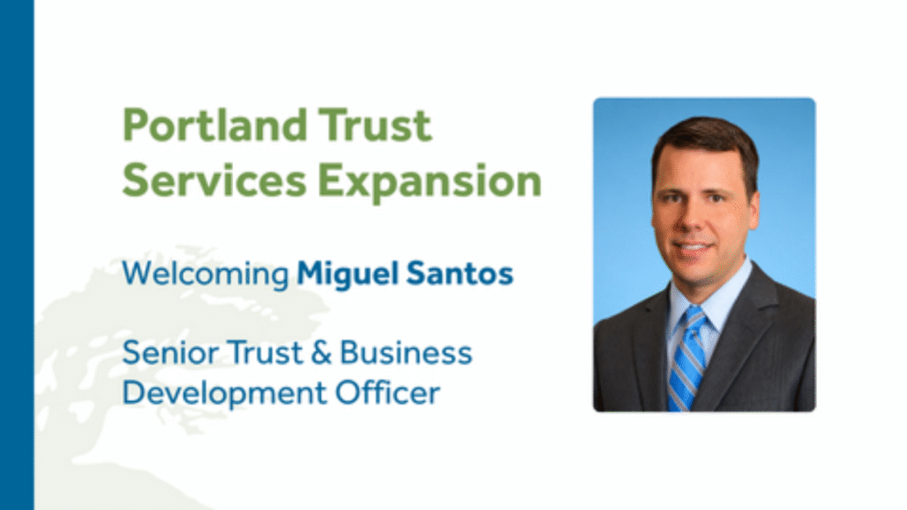 Oregon Pacific Bank expands Portland trust services with appointment of Miguel Santos. (Image Credit: Business Wire)