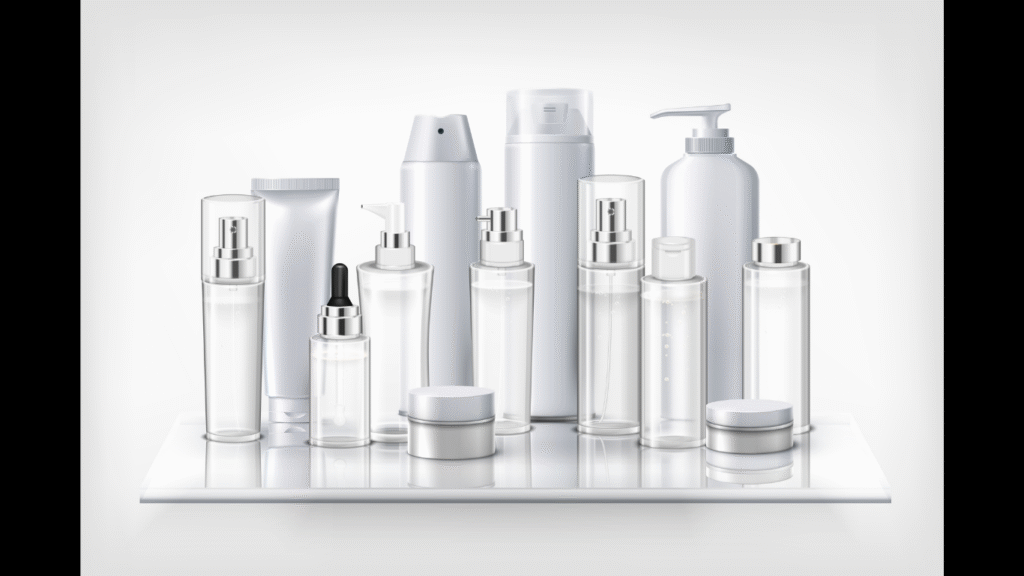 Premium Glass Bottles for Cosmetics and Fragrances. (Image Credot: Magnific)