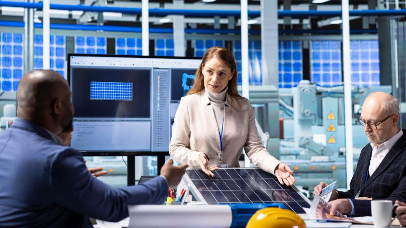 SK and KKR Unveil Korea's Renewable Energy Platform. https://www.magnific.com/free-photo/businesswoman-showing-photovoltaics-plant-assets-shareholders-pitch_417798272.htm#from_element=cross_selling__photo