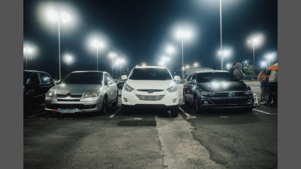 The Benefits of Having a Car Park Outside Your Office Building. (Image Source: https://www.pexels.com/photo/cars-standing-on-parking-lot-at-night-16896042/)