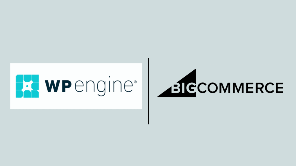 Announcing a new strategic partnership: WP Engine Commerce Connect for BigCommerce will help growing brands modernize their eCommerce storefronts while preserving the WordPress content, SEO, and customer experiences they've already built. (Image Credit: WP engine and BIGcom official website)