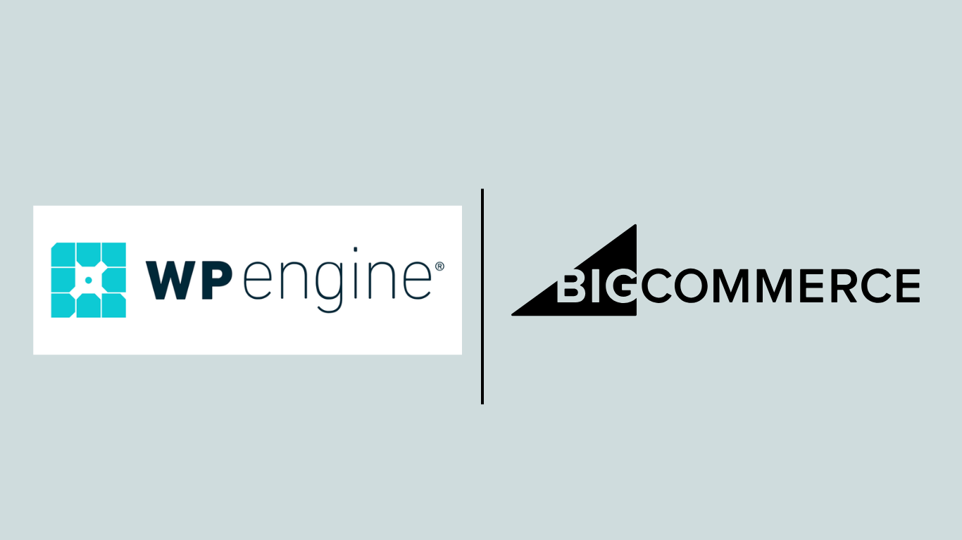 Announcing a new strategic partnership: WP Engine Commerce Connect for BigCommerce will help growing brands modernize their eCommerce storefronts while preserving the WordPress content, SEO, and customer experiences they've already built. (Image Credit: WP engine and BIGcom official website)