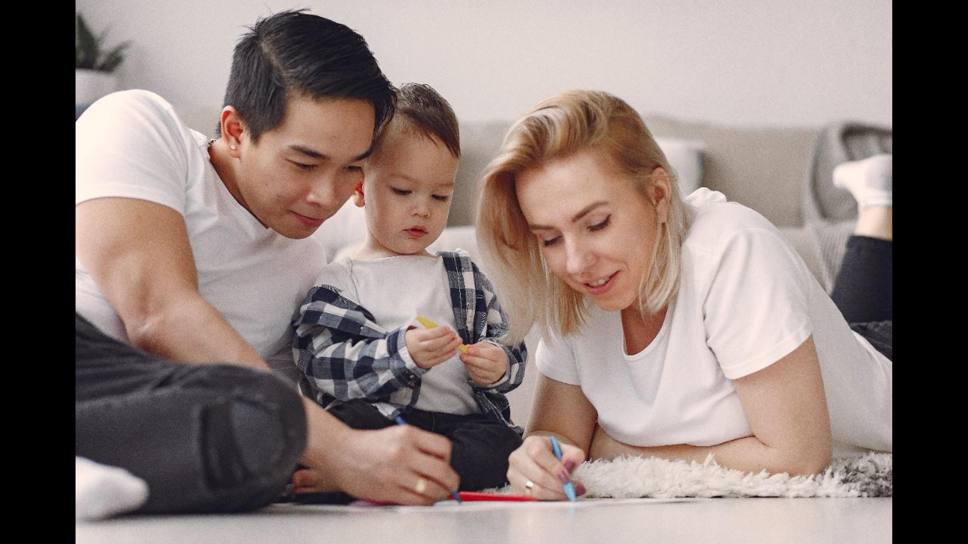 A Parent's Guide to Handling Accidents Without Added Stress. (IMAGE SOURCE: https://www.pexels.com/photo/man-and-woman-doing-arts-and-crafts-with-their-child-3912416/)