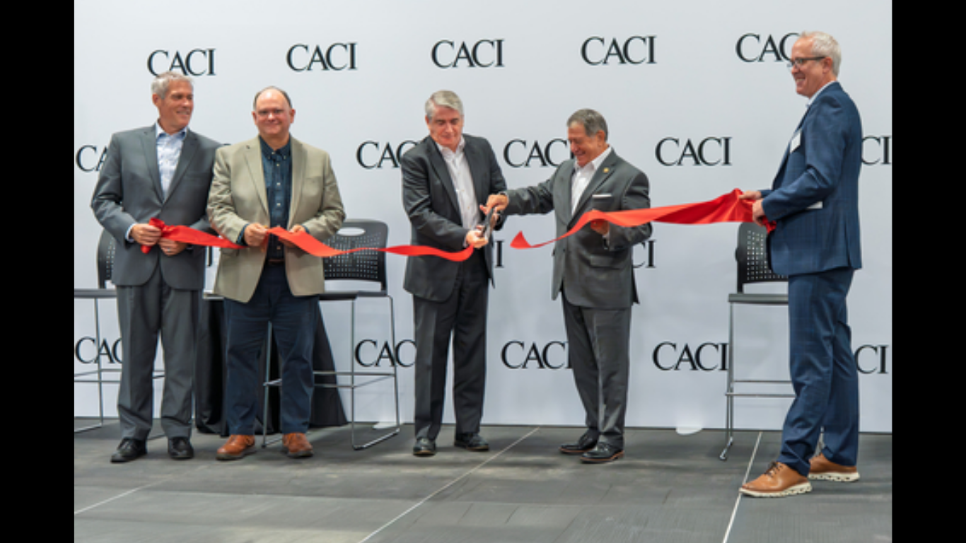 From left to right: Monroe Country Executive Adam Bello, Mr. Zeltmann (from Sen. Shumer's Office), CACI President and CEO John Mengucci, Rep. Joe Morelle, CACI EVP of Manufacturing Chris Monoski. (Image Credit: Business Wire)