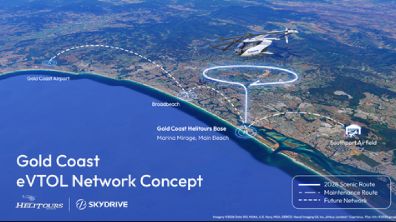 SkyDrive Secures Australia’s First eVTOL Agreement with Gold Coast Helitours. (Image Credit: Business Wire)