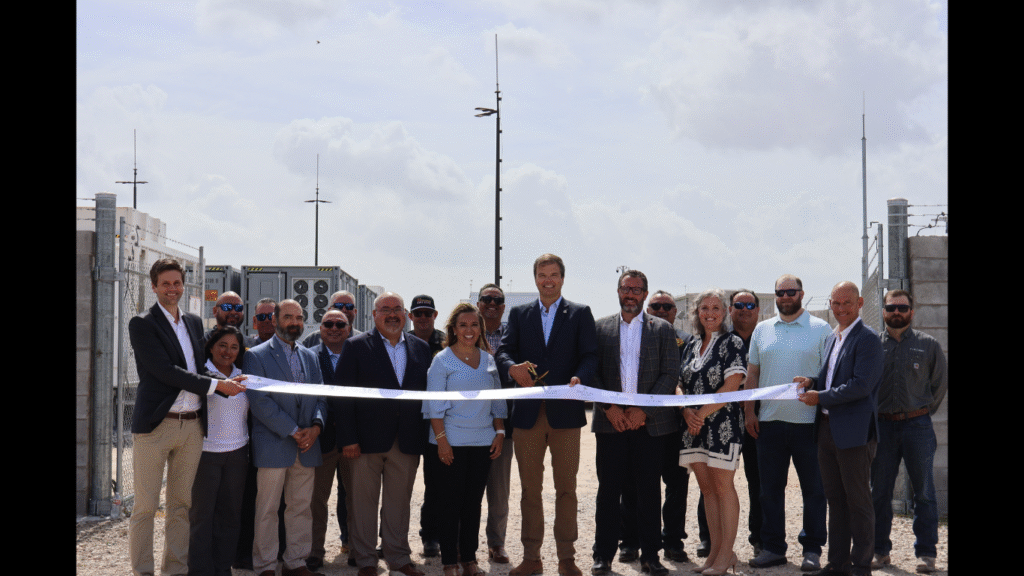 Ribbon cutting at Citrus Flatts energy storage facility in Harlingen, TX. (Image Credit: Business Wire)