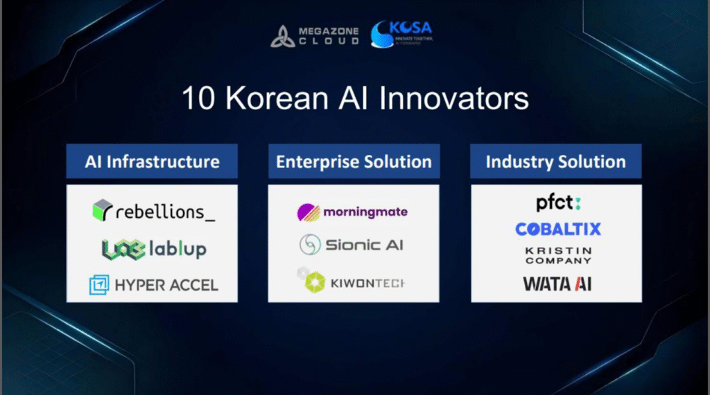 Ten Korean AI companies showcased key segments of Korea's AI ecosystem at Tech Week Singapore 2026 (Image: KOSA)