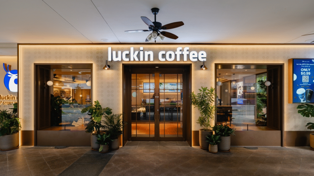 Luckin Coffee 100th store in Singapore - (Image Courtesy: PRNewswire)