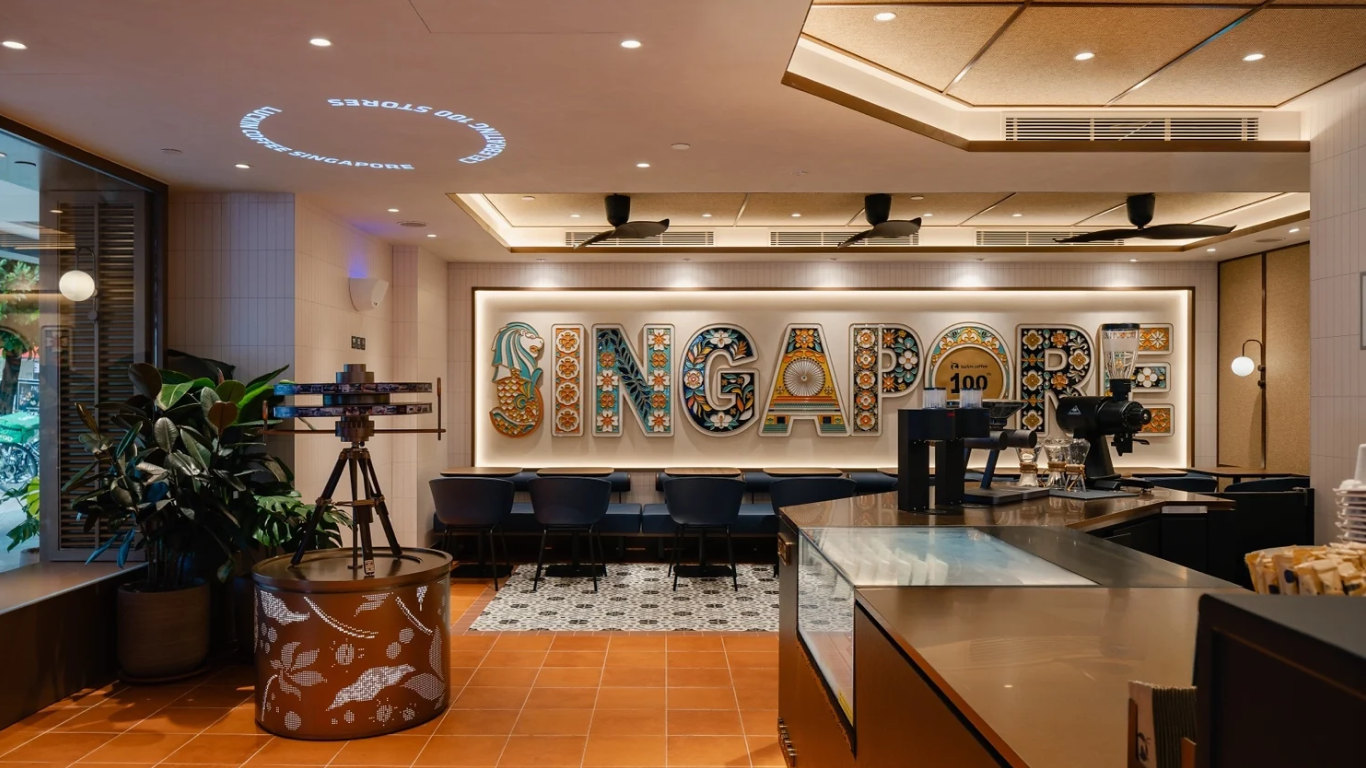 Luckin Coffee 100th store in Singapore- feature corner (Image Courtesy: PRNewswire)