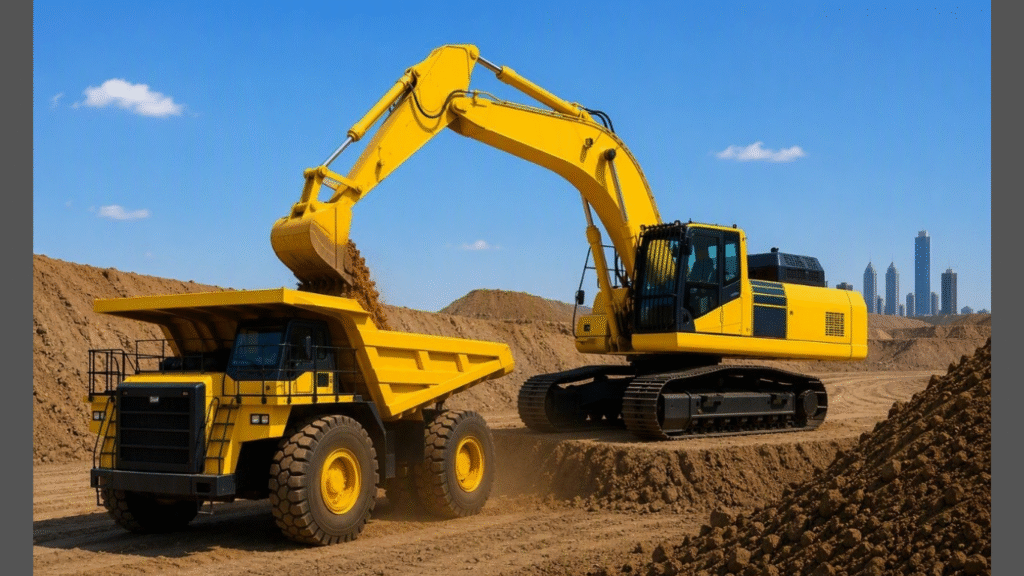 AI-generated Image of construction equipment. (Image Credit: Business Wire)